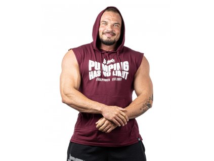 Sleeveless Pumping has no Limit Heavy Jersey (Barva Bordó, Velikost 2XL)