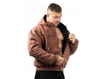 Mikina Heavy Zip Devils Stonewashed Ottomix Fleece (Barva Béžová, Velikost 2XL)