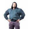 Mikina Heavy Zip Devils Stonewashed Bostomix Fleece (Barva Modrá, Velikost XL)
