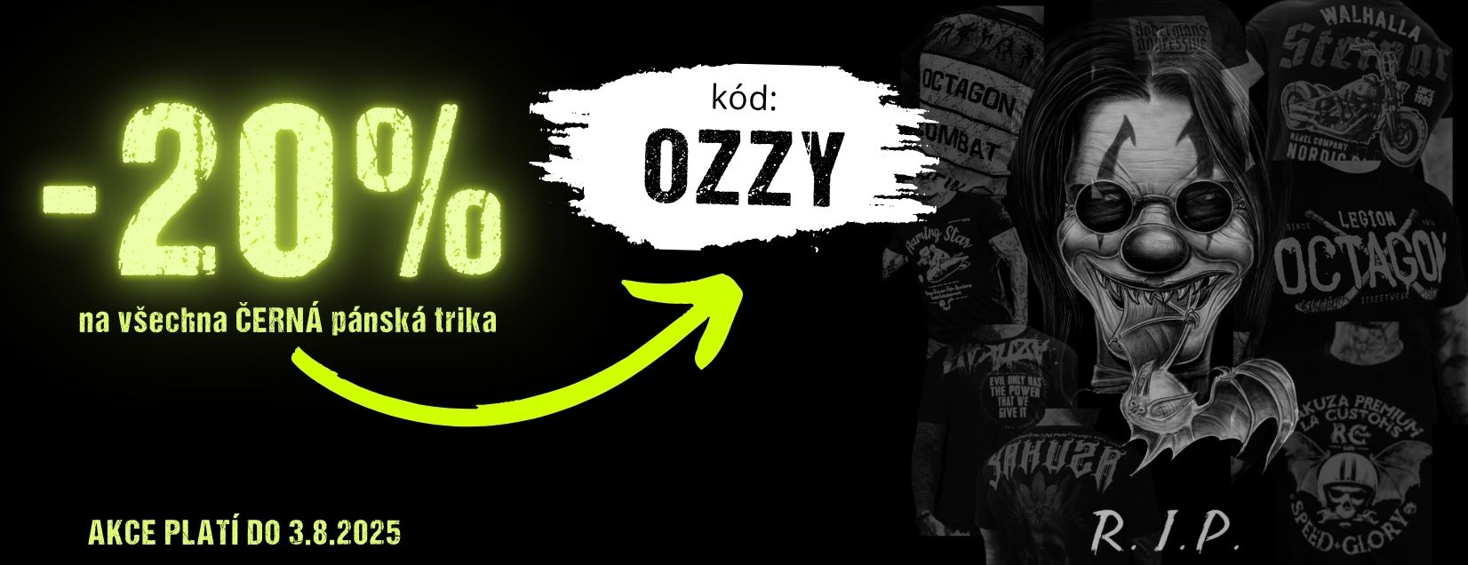 Sleva na černá trika