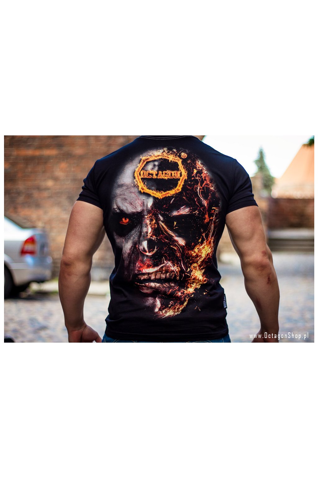t shirt octagon in fire 15576