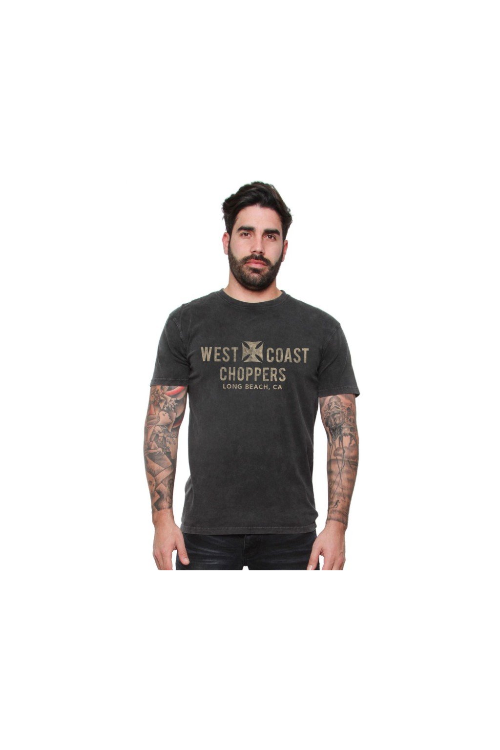 west coast choppers triko wcc eagle vintage tee nero