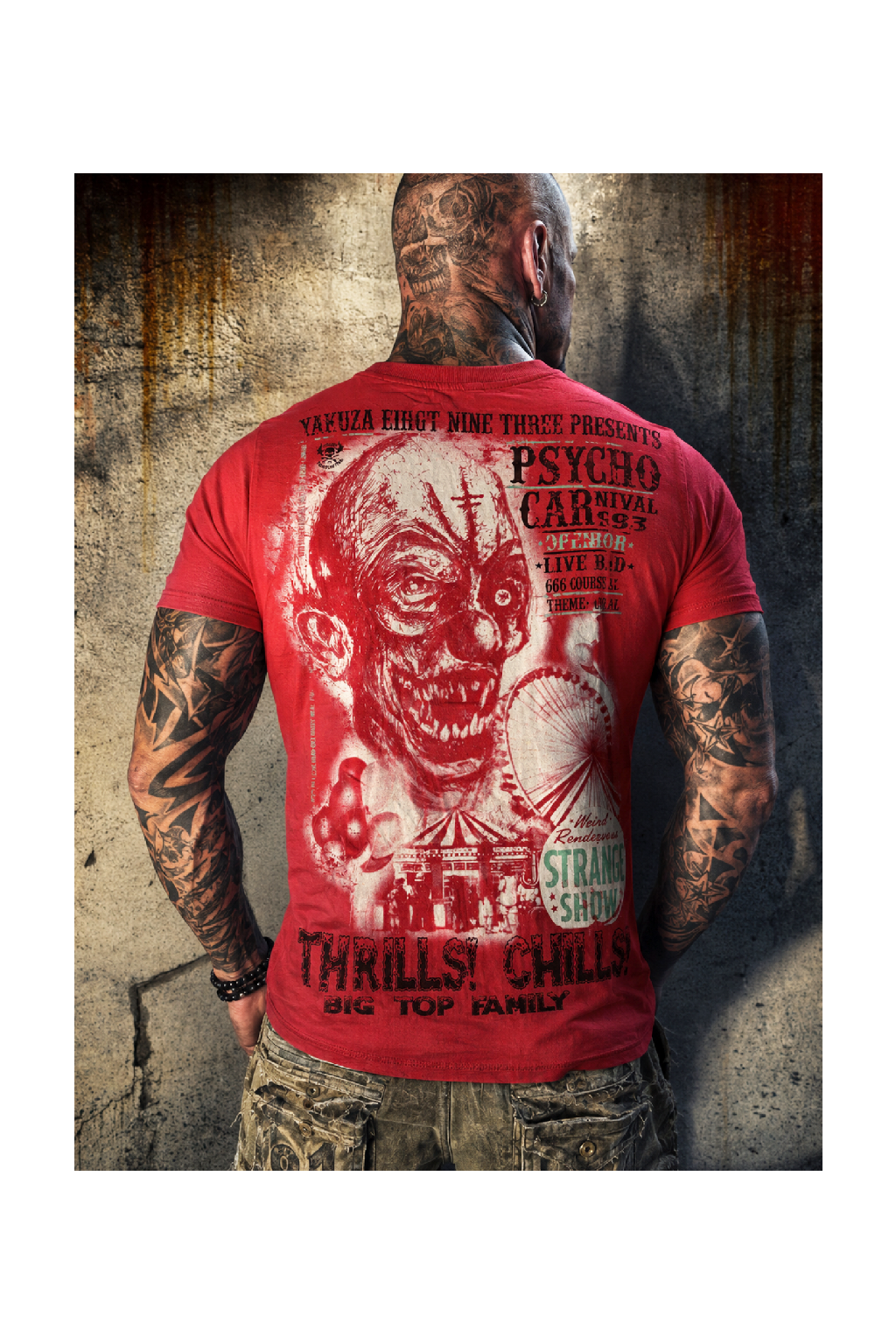 Levně Pánské triko Yakuza TSB 316 ribbon red