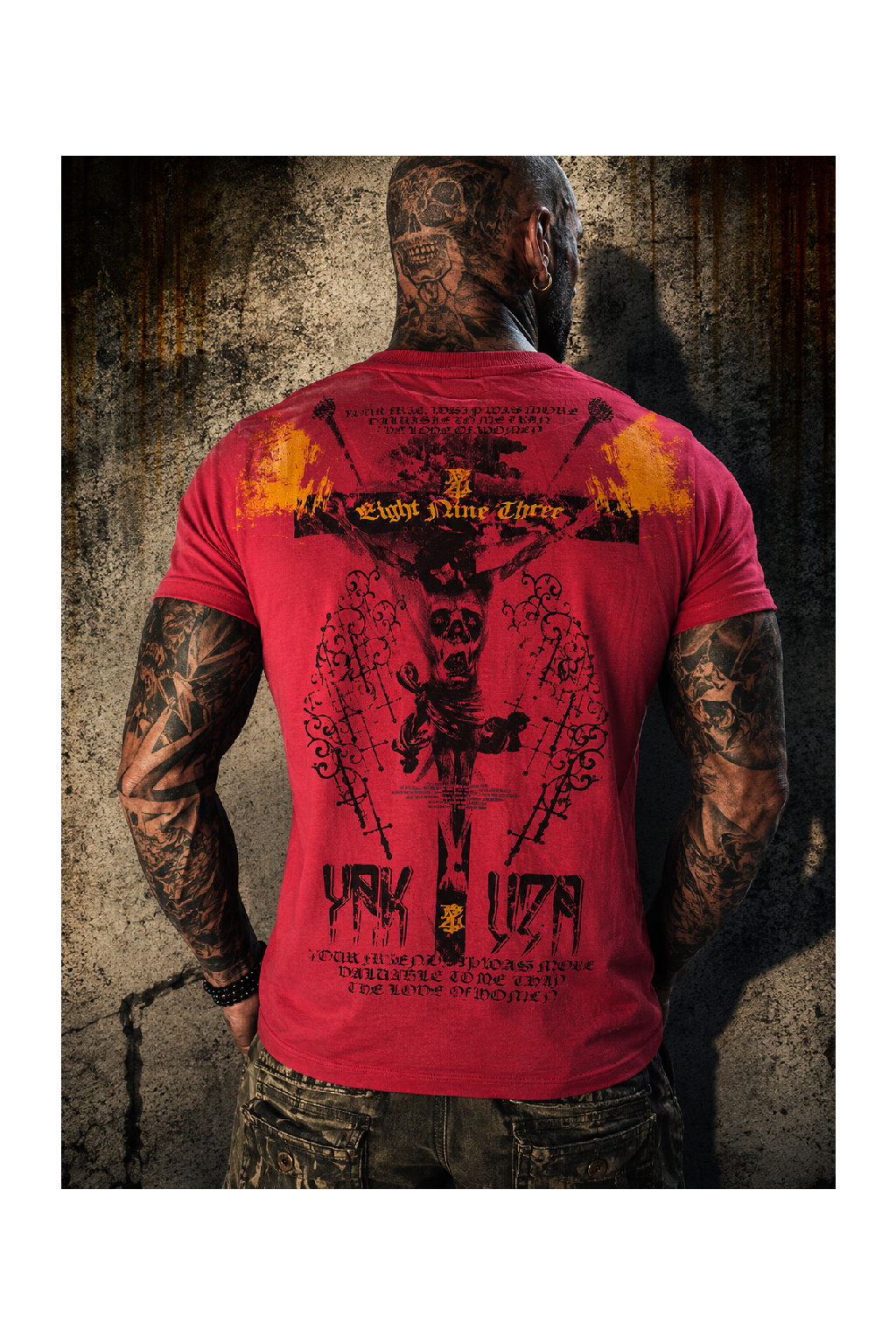 Levně Pánské triko Yakuza TSB 308 barberry