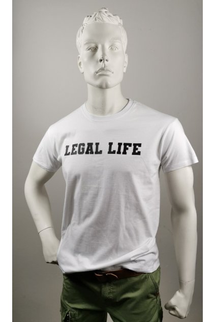 Legal Life pánské triko PROMO Big Logo Front bílá
