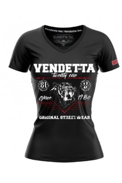Dámské triko Vendetta Inc. Tiger black 0021 černé