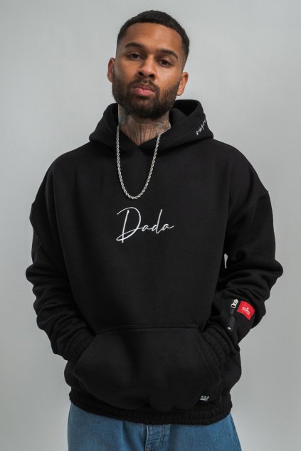 dada supreme signature logo heavy hoodie black 1