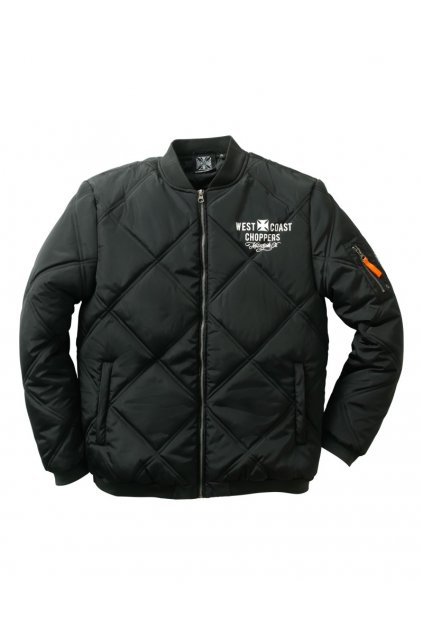 west coast choppers bunda bomber rigid jacket black wcc