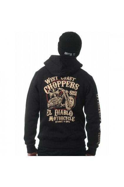 west coast choppers mikina cheating death zip hoody black (4)