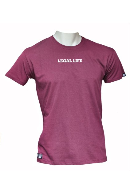 Pánské triko LEGAL LIFE Basic LA Burgundy