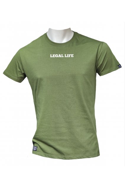 Pánské triko LEGAL LIFE Basic LA Dark Khaki