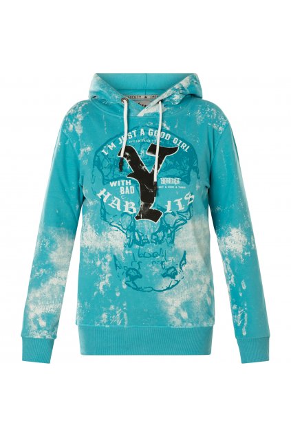 Yakuza Damen Bad Habits Hoody GHOB 19101 Maui Blue Blau.wykz h 112 bl 1