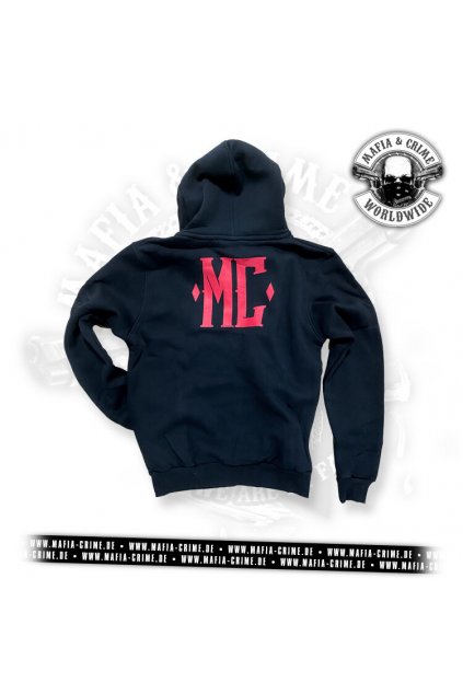 mafia crime mc boys zipper schwarz rot s~2