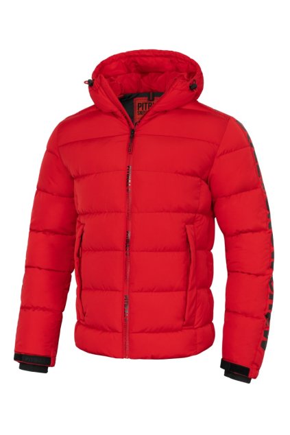 pitbull west coast panska zimni bunda airway 4 cervena s