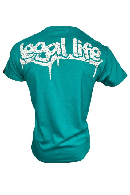 Pánské triko LEGAL LIFE Graffiti Smaragd
