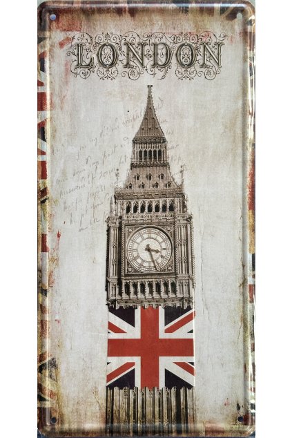 Plechová cedule Big Ben 15x20 cm