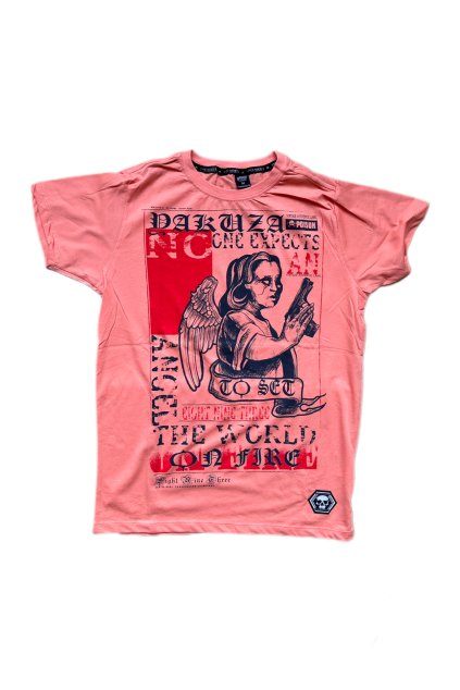 Pánské triko Yakuza Angel retro pink