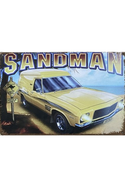 Plechová cedule Sandman 20x30cm