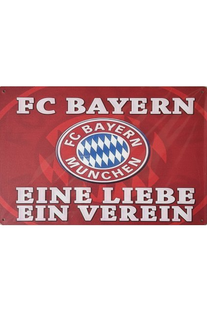 Plechová cedule FC BAYERN 20x30cm