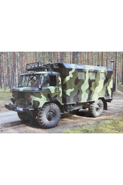 Plechová cedule GAZ 66 KUNG 20x30cm