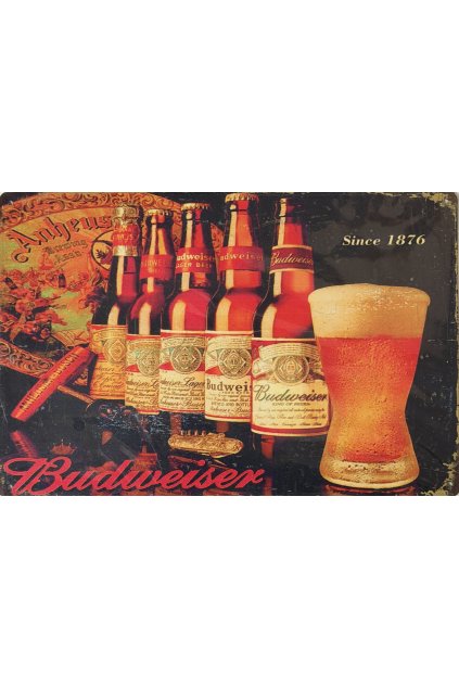 Plechová cedule Budweisser 20x30cm