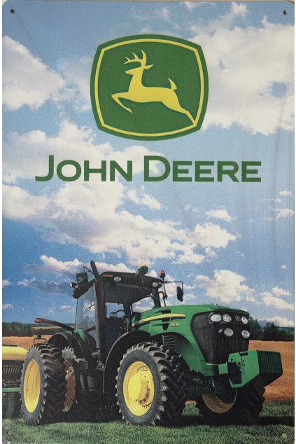 Plechová cedule John Deere haven 20x30cm