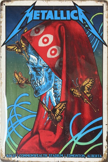 Plechová cedule Metalica 20x30cm