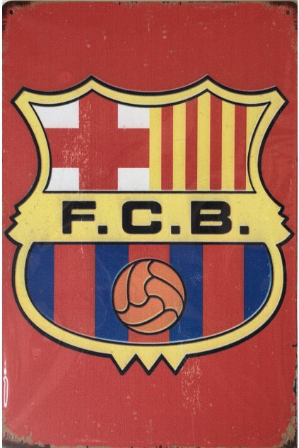 Plechová cedule FCB 20x30cm