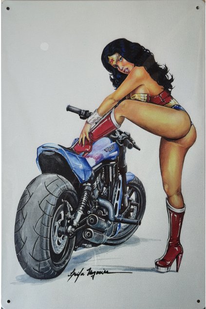 Plechová cedule Hot machine 20x30cm