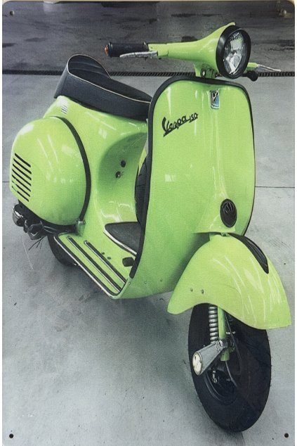 Plechová cedule Vespa green 20x30cm