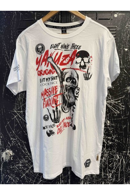 Pánské triko Yakuza Cock Face 12002 white