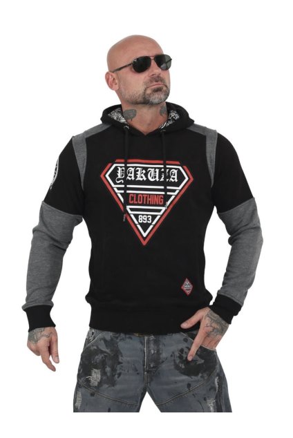 Pánská mikina s kapucí Yakuza HOB 13002 black