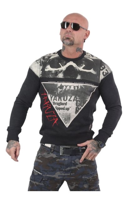 Pánská mikina bez kapuce Yakuza PB 13016 black