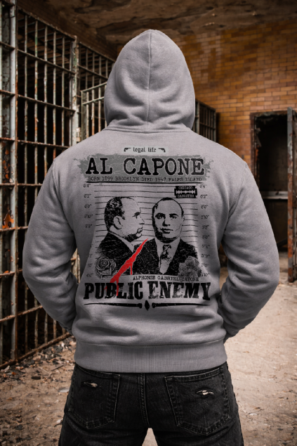 Capone Grey Hoodie Back