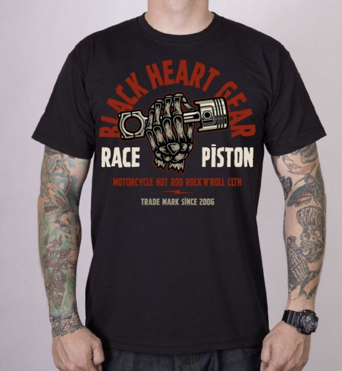 Levně Pánské triko Black Heart RACE PISTON