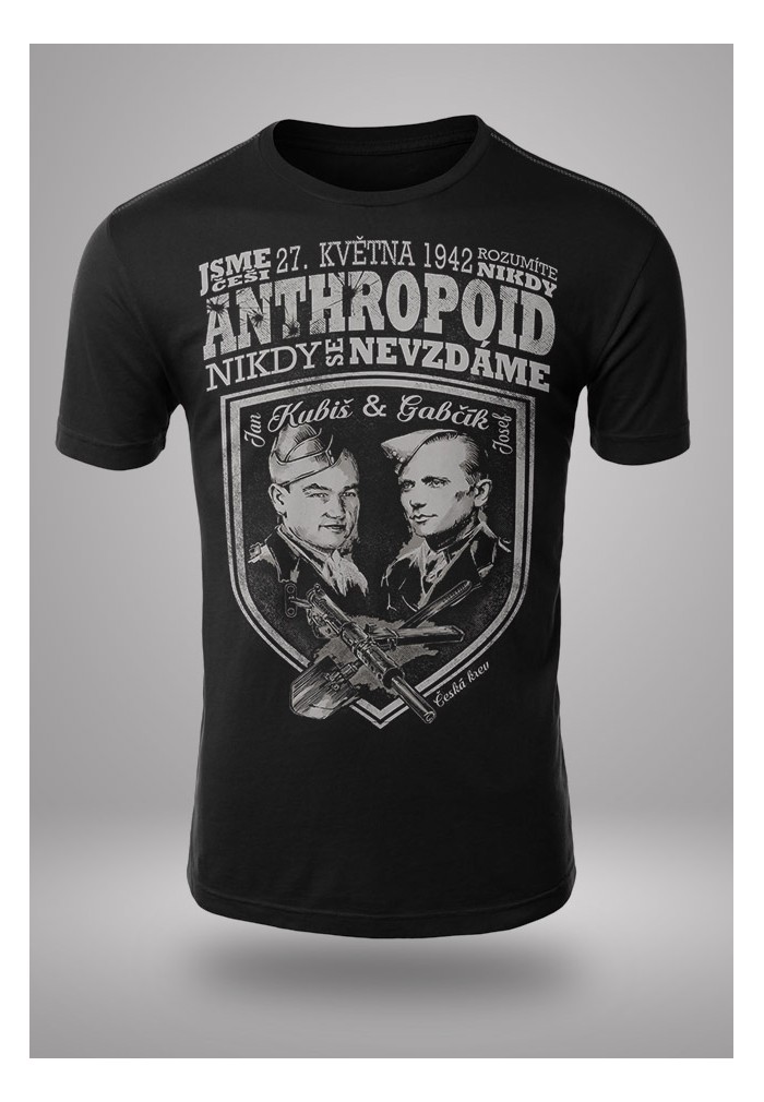 Pánské tričko Česká krev ANTHROPOID Velikost: 3XL
