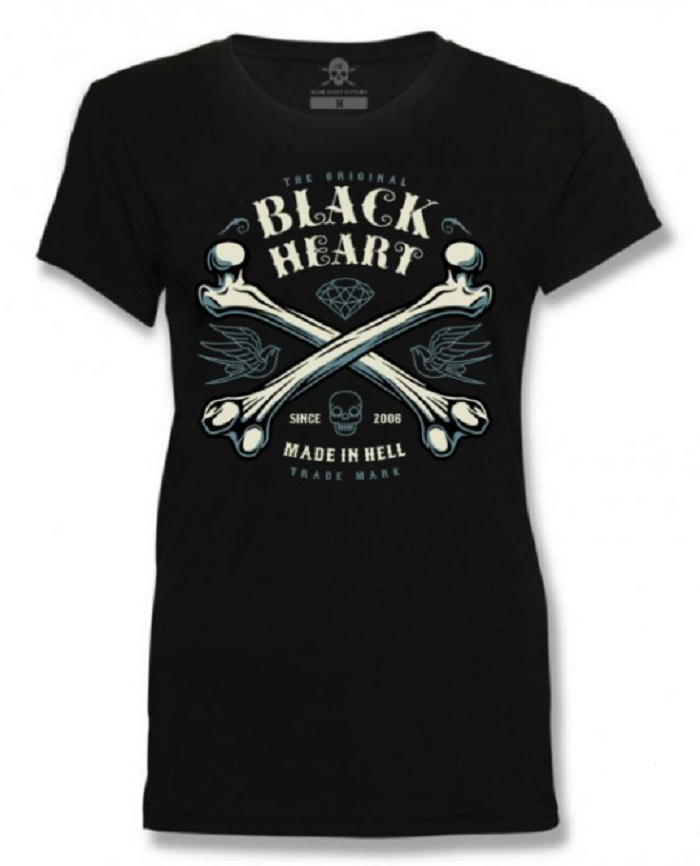Levně Dámské Triko BLACK HEART BONES