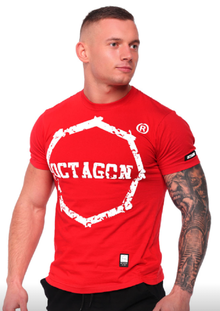 PÁNSKÉ TRIKO OCTAGON Zuby red Velikost: M