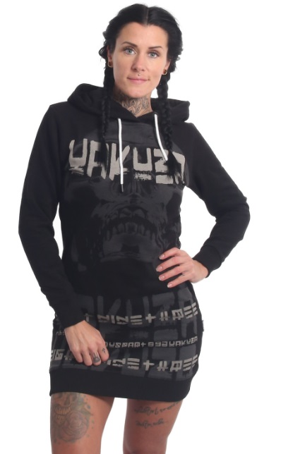 Dámské mikino šaty Yakuza Galvanic GKB 21108 black Velikost: XS