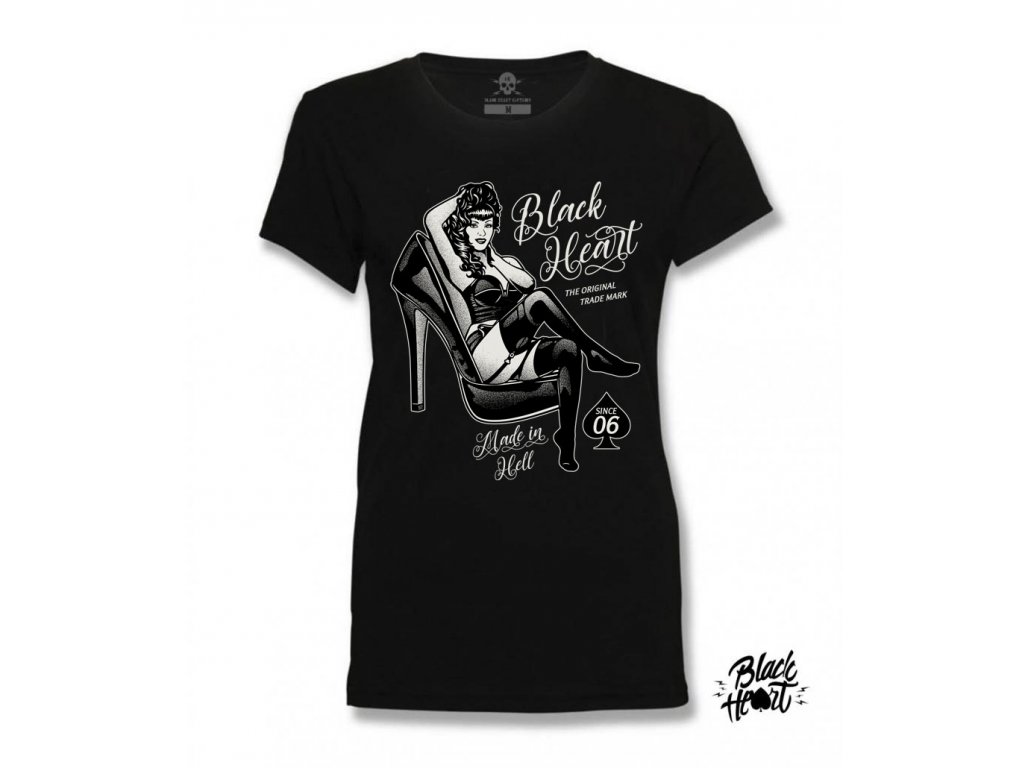 Levně Dámské Triko BLACK HEART FETISH