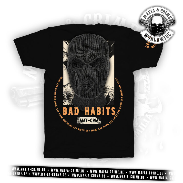 Pánské triko Mafia & Crime Bad Habits Boys black