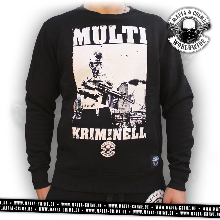 Levně Pánská mikina Mafia & Crime Multi Kriminell black