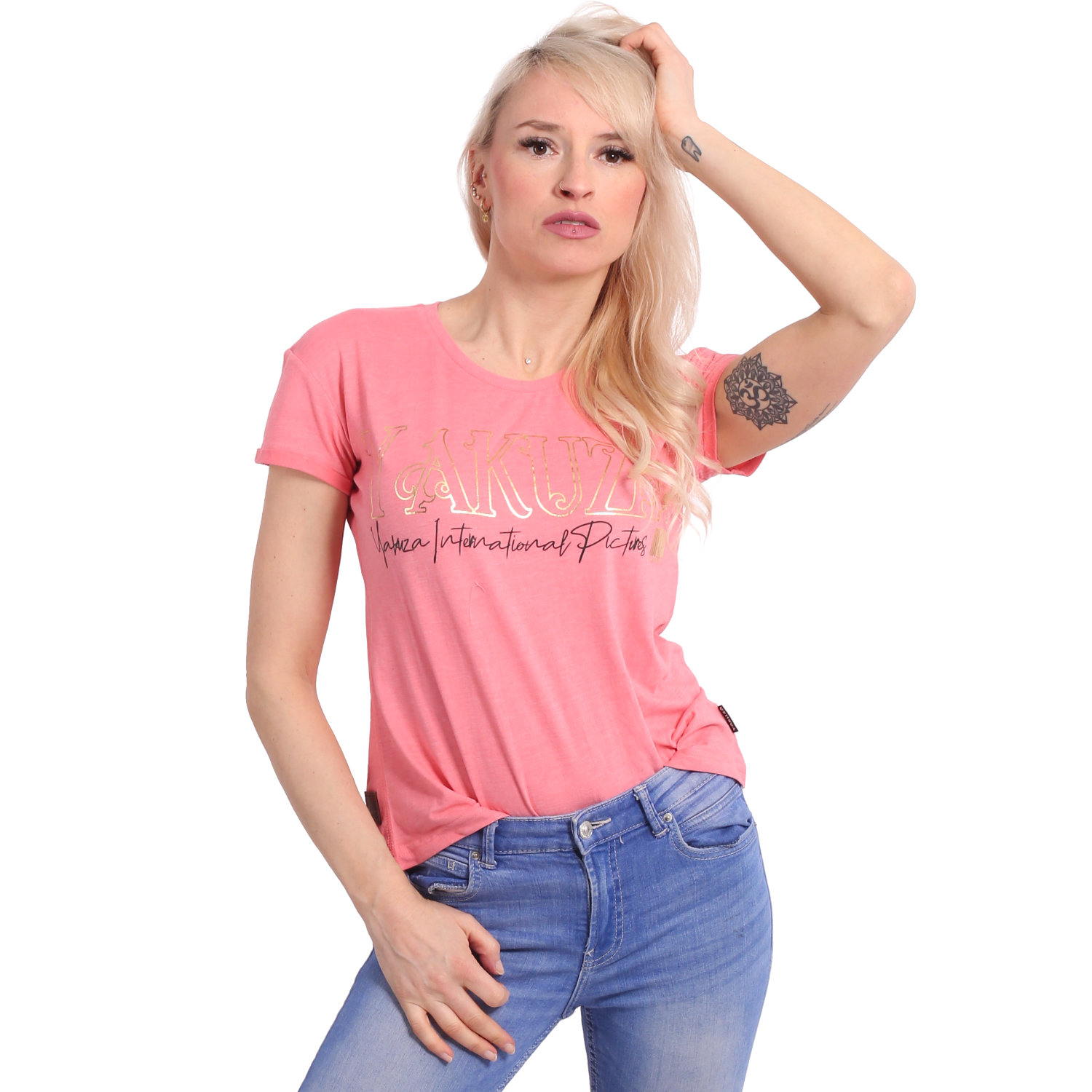 Levně Dámské triko Yakuza Glory Box 17139 rose