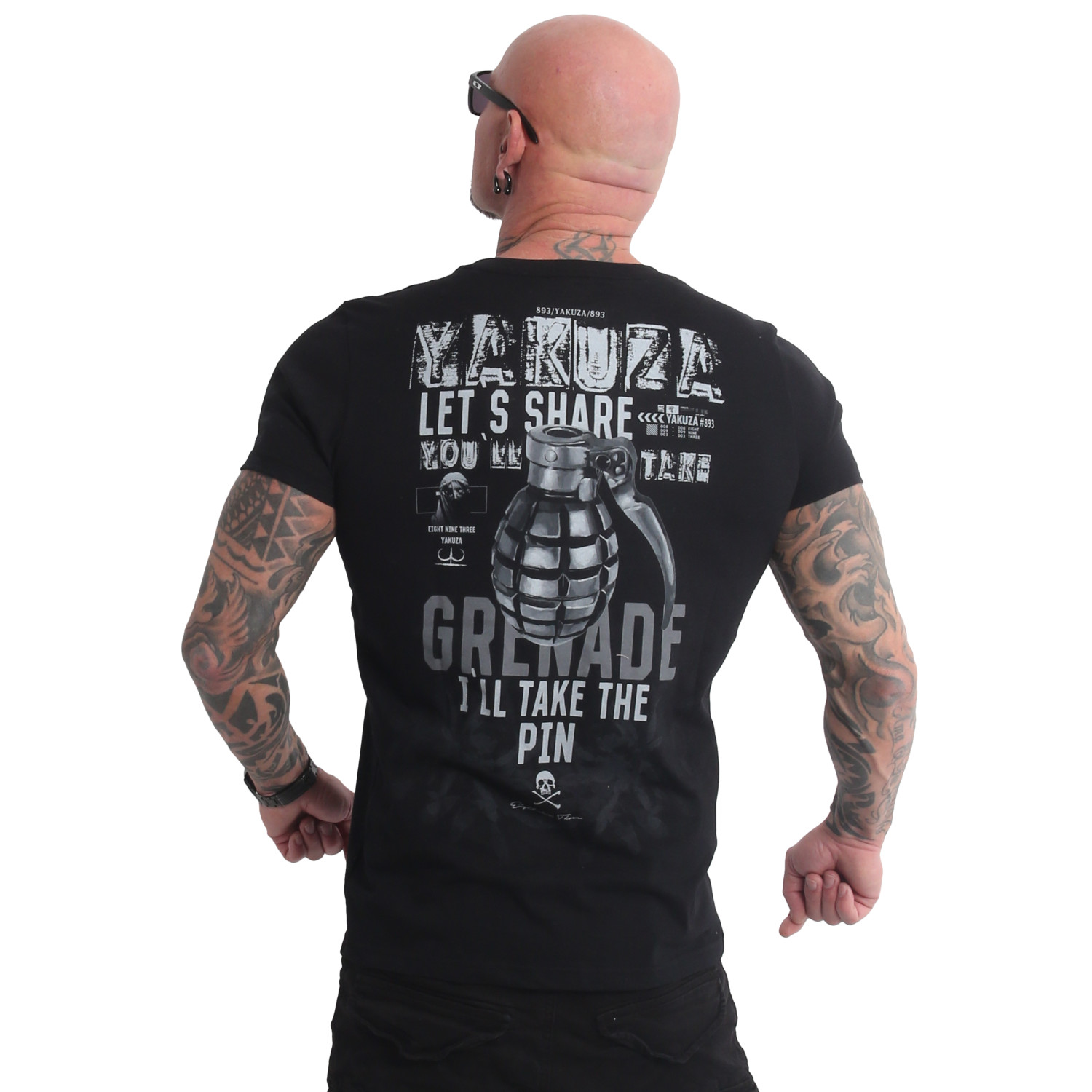 Pánské triko Yakuza Grenade TSB 22016 Black Velikost: 4XL