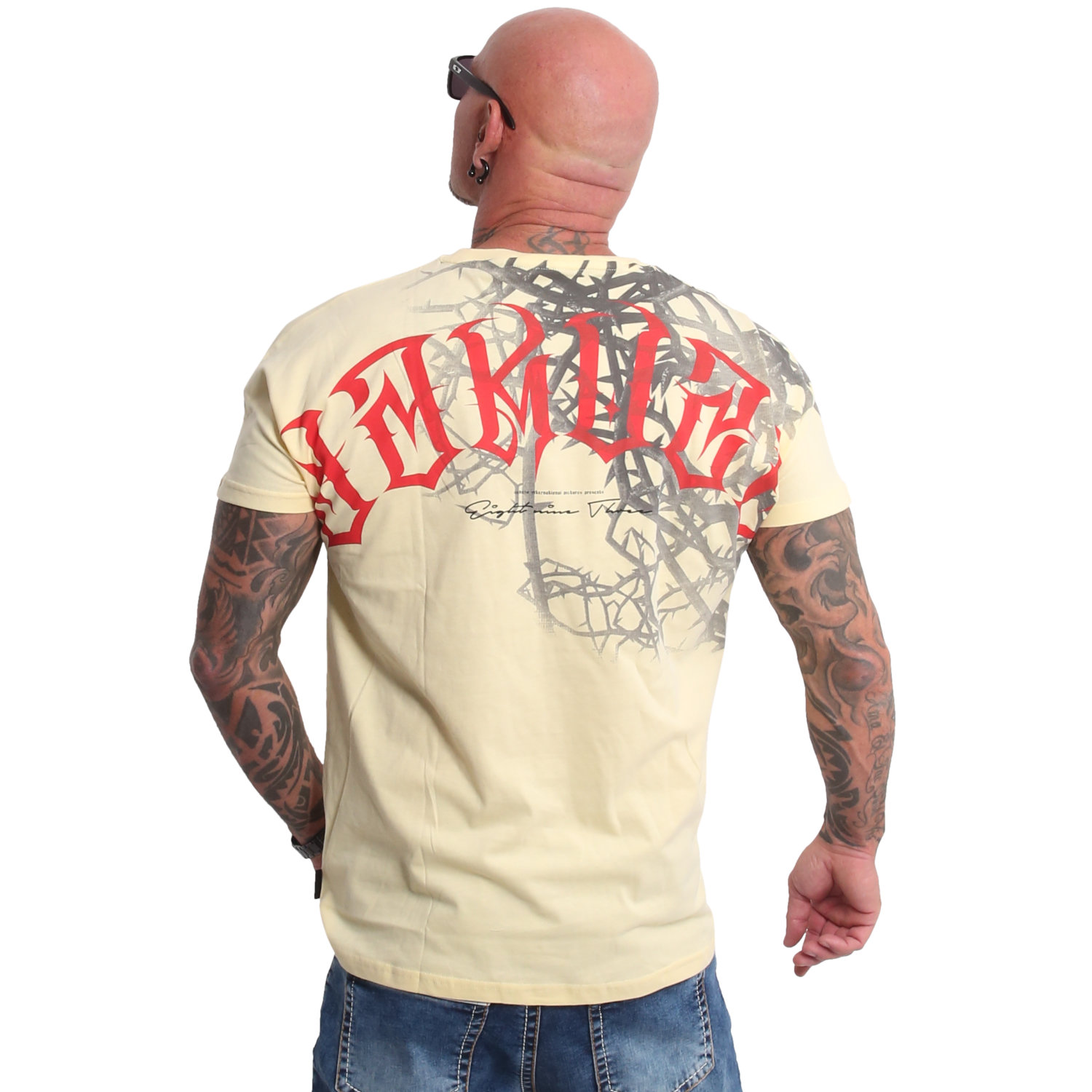 Pánské triko Yakuza Thorns TSB 22010 Pale banana Velikost: 4XL