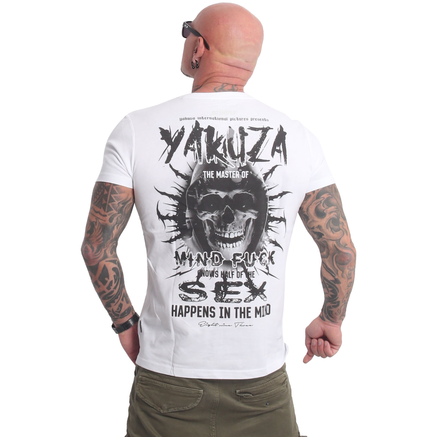 Pánské triko Yakuza Mind TSB 22005 White Velikost: 5XL