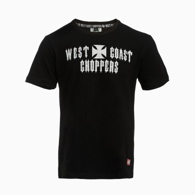 Pánské triko West Coast Choppers WCC SCRIPT TEE - BLACK Velikost: 3XL
