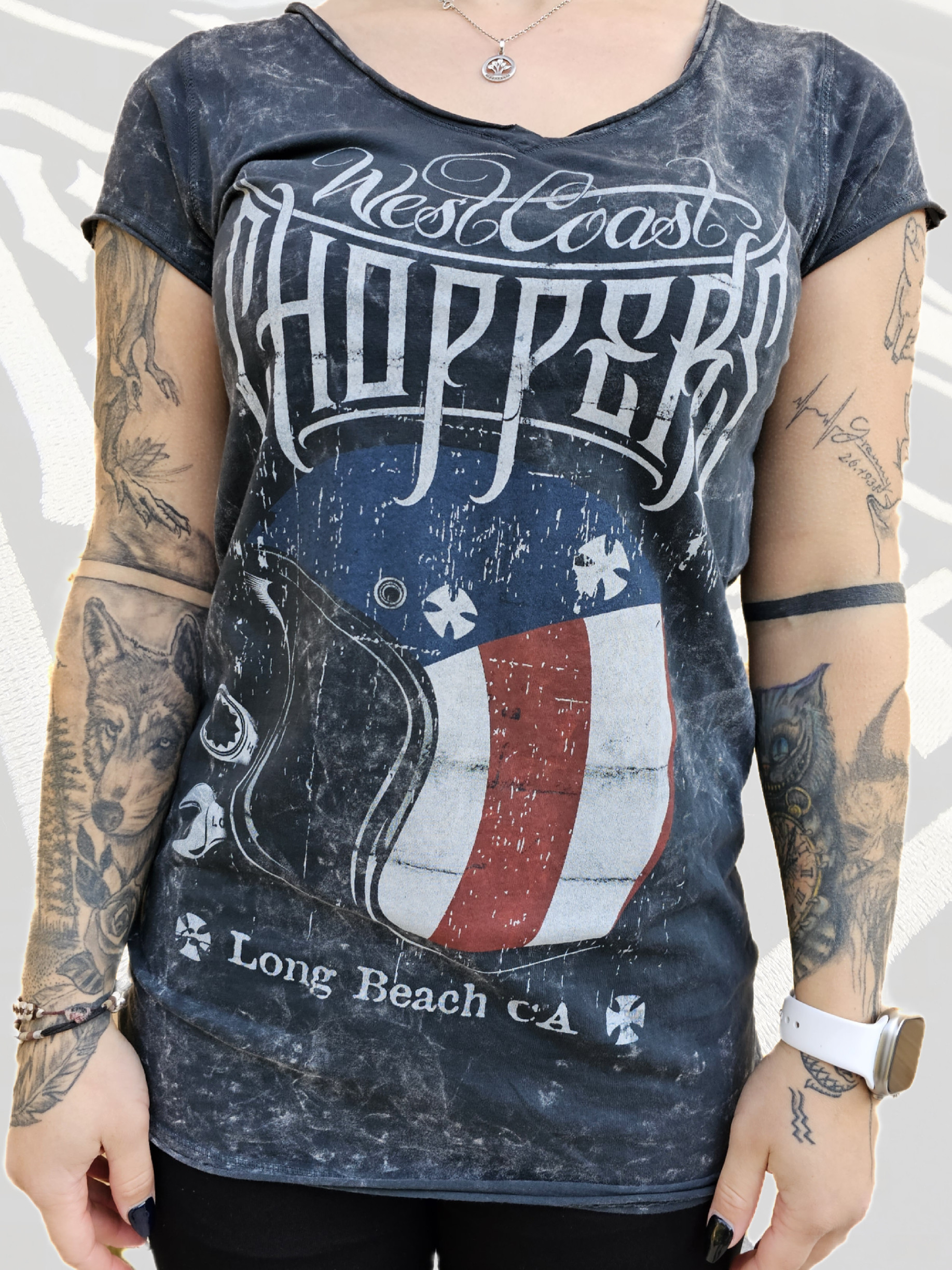 Levně Dámské triko West Coast Choppers Long Beach
