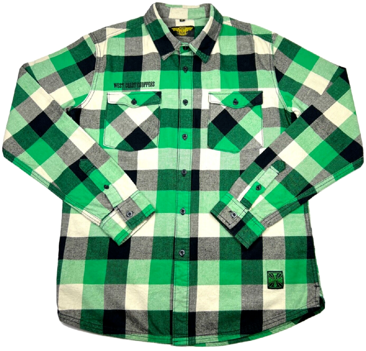 Pánská flanelová košile West Coast Choppers Diablo Green Velikost: S