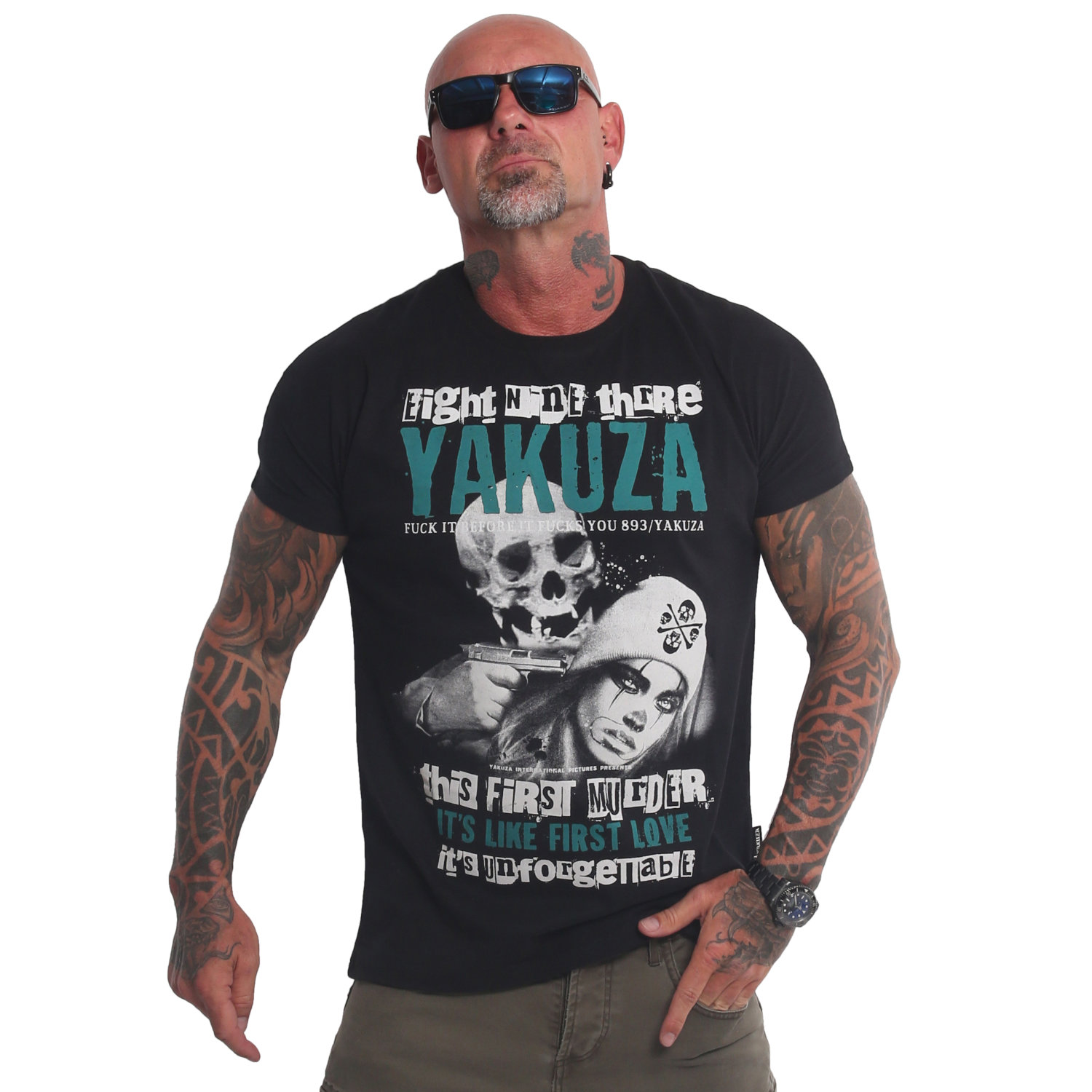 Levně Pánské triko Yakuza First Love TSB 23029 Black